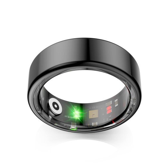 Fontastic Smart Ring Fitness Heart Rate Tracker#13 Long battery life, Dust & Waterproof 5ATM, Black