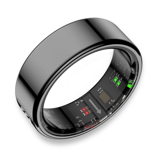 Fontastic Smart Ring w/ display Fyri DIVO size 12 Fitness and health tracker long battery life black