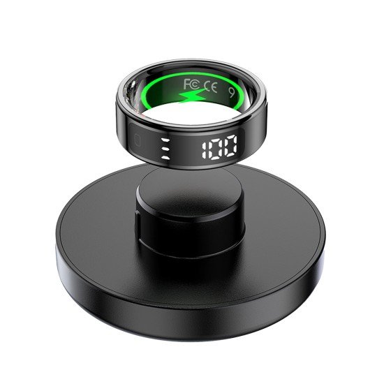 Fontastic Smart Ring w/ display Fyri DIVO size 12 Fitness and health tracker long battery life black