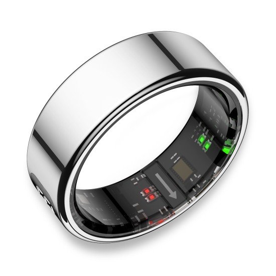 Fontastic Smart Ring w/ display Fyri DIVO size 12 Fitness & health tracker long battery life silver