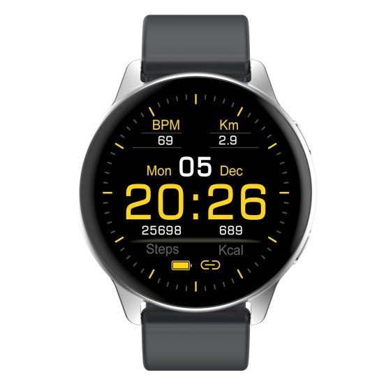 Fontastic Smartwatch Altis 1.50” Display, chrome Hands-Free Function, Music Control, Heart Rate