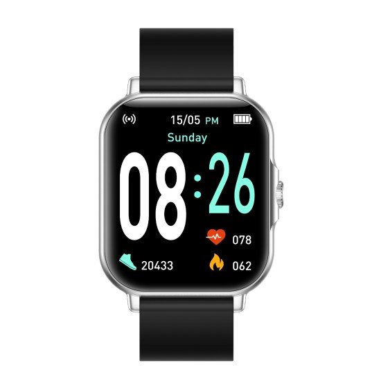 Fontastic Smartwatch Nexo 1.83” Display, silver Heart Rate, Hands-Free Function, Music Control