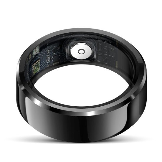 Fontastic Smart Ring Gr.9, "Favi" schwarz Fitness- u. Gesundheitstracker, Lange Akkulaufzeit