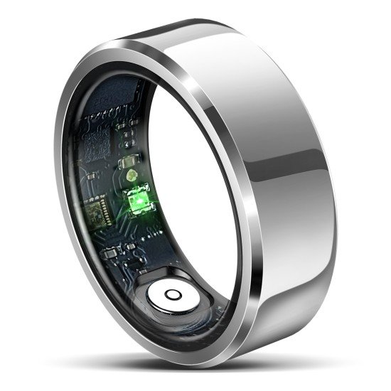 Fontastic Smart Ring Gr.9, "Favi" schwarz Fitness- u. Gesundheitstracker, Lange Akkulaufzeit