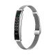 Fontastic Smart-Armband &ndash; stylisches Fitnessband elegant wie Schmuck, Display, Metallband silber