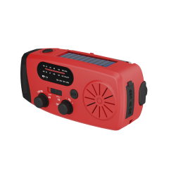 Fontastic Crank-Dynamo Solar Power Bank 10.000 mAh Detachable Hand Crank, Integrated Cable, LED Light