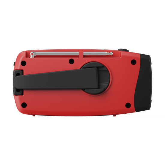 Fontastic Crank-Dynamo Solar Power Bank 10.000 mAh Detachable Hand Crank, Integrated Cable, LED Light