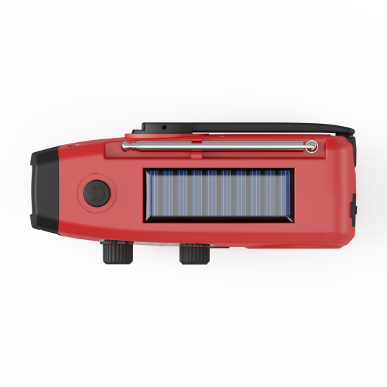 Fontastic Crank-Dynamo Solar Power Bank 10.000 mAh Detachable Hand Crank, Integrated Cable, LED Light