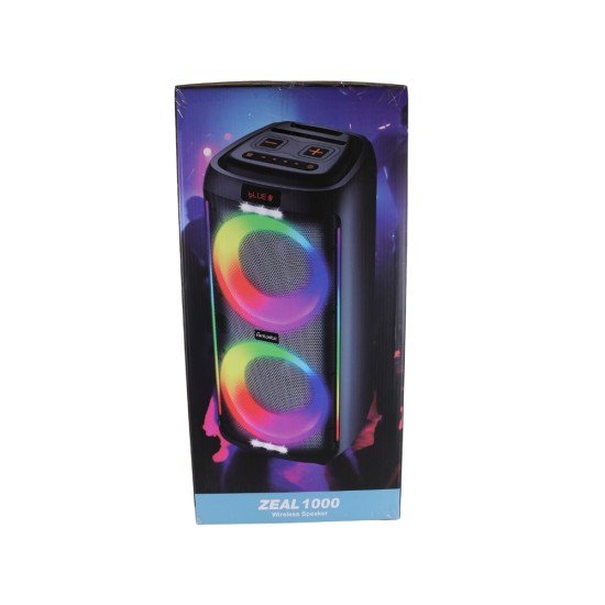 Fontastic Wireless Party Speaker Zeal 1000W Karaok Wireless Microphone, Lightshow, TWS, EQ, Bass Boos
