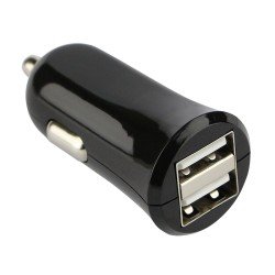Kfz-Ladeadapter Picco Twin-USB 1.2A schwarz  Kfz-Ladeadapter Picco Twin-USB 1.2A schwarz