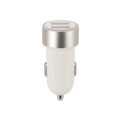Essential Kfz-Ladeadapter Picco weiß/silber Twin-USB 2.4A Essential Kfz-Ladeadapter Picco weiß/silber Twin-USB 2.4A