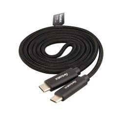 Data Cable Elox USB Type-C > Type-C 2.0 1m Black Connector Cover Al Cable Nylon Braid Data Cable Elox USB Type-C > Type-C 2.0 1m Black Connector Cover Al Cable Nylon Braid