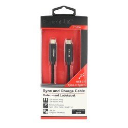 Data Cable Elox USB Type-C > Type-C 2.0 1m Black Connector Cover Al Cable Nylon Braid Data Cable Elox USB Type-C > Type-C 2.0 1m Black Connector Cover Al Cable Nylon Braid