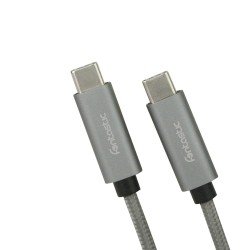 Data Cable Elox USB Type-C > Type-C 2.0 1m Sp Grey Connector Cover Al Cable Nylon Braid Data Cable Elox USB Type-C > Type-C 2.0 1m Sp Grey Connector Cover Al Cable Nylon Braid