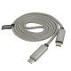 Data Cable Elox USB Type-C > Type-C 2.0 1m Sp Grey Connector Cover Al Cable Nylon Braid Data Cable Elox USB Type-C > Type-C 2.0 1m Sp Grey Connector Cover Al Cable Nylon Braid