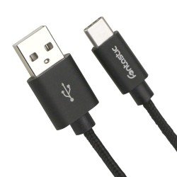 Data Cable Elox USB A > Type-C 2.0 1m black Connector Cover Al Cable Nylon Braid Data Cable Elox USB A > Type-C 2.0 1m black Connector Cover Al Cable Nylon Braid