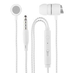 Essential In-Ear Stereo-Headset V2 weiß / silber Rufannahme-Taste, Mikrofon, Lautstärkeregler Essential In-Ear Stereo-Headset V2 weiß / silber Rufannahme-Taste, Mikrofon, Lautstärkeregler