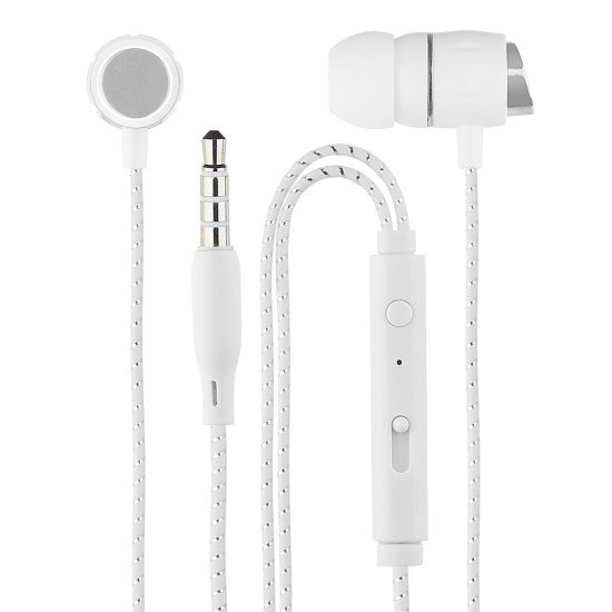Essential In Ear Stereo Headset V2 white / silver Microfon, Volume- and Answer Key