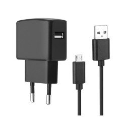Essential Netzteil USB 2.4A schwarz inklusive MicroUSB Datenkabel 150cm Essential Netzteil USB 2.4A schwarz inklusive MicroUSB Datenkabel 150cm