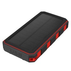 Solar Power Bank Xora20 20000mAh schwarz Fast Charge, LED Licht, 2 x USB-A, 1 x Typ-C Solar Power Bank Xora20 20000mAh schwarz Fast Charge, LED Licht, 2 x USB-A, 1 x Typ-C