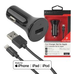 2teiliges Lade-/Daten-Set Lightning 2.4 A schwarz USB KFZ Picco/Datenkabel 1.2m 2teiliges Lade-/Daten-Set Lightning 2.4 A schwarz USB KFZ Picco/Datenkabel 1.2m