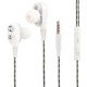 In Ear Headset Duett, with Dual Driver, white 3-Button-Remote, Mic, Ear Gel Kit