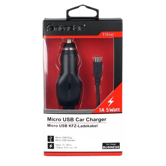 Car charger Micro-USB Business 1A black 