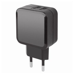 Essential Netzteil Duo 2x USB 2.4A schwarz  Essential Netzteil Duo 2x USB 2.4A schwarz