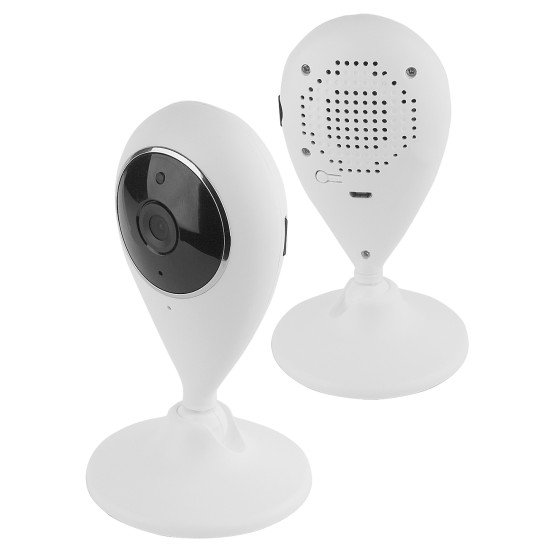 Wi-Fi IP Camera with Motion Alert white Night Vision, Two-Way Audio, MicroSD Slot