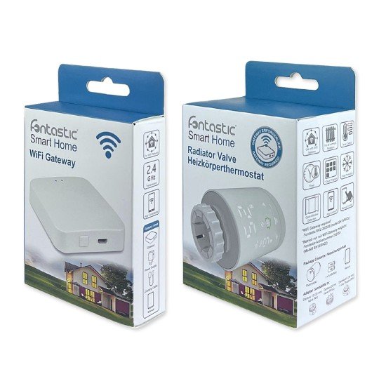 WiFi Smart Home Kit Heating Wireless Thermostatic Radiator Valve+WiFi Gateway