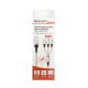 6in1 Ladekabel USB-A/Type-C/8-Pin/Micro USB 1.2m Al-Geh&auml;use, Nylon ummantelt, Multi-Laden 2.4A silb