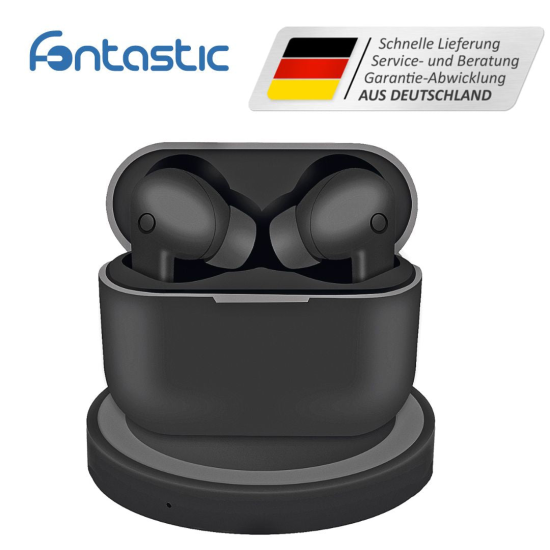 TWS In-Ear Kopfh&ouml;rer Jive inkl Ladecase, schwarz Kabelloses Laden &uuml;ber das mitgelieferte Ladepad