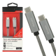 Datenkabel Elox USB Type-C > Type-C 2.0 1m Silber Stecker Alu-Geh&auml;use Kabel Nylon-Ummantelung