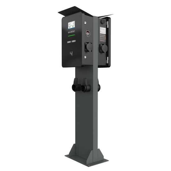 AC Wallbox Duo Power 2x 11kW Typ 2 Steckdose LAN/WLAN/4G/RFID/OCPP/ModBus/MID +FI/LS +Backend