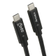 Data Cable Type-C > Type-C USB 3.1 Gen 2 10GBit/s 5A 100W, E-Marker IC, 4k compatible, 1m, black