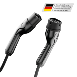 EM2GO  Typ 2 , EV-Verbindungskabel, 32A, 22kW, 8m 3Phasig AC Lader, T&Uuml;V, IP44, Schw