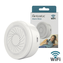WLAN Alarm Sirene wei&szlig;, 90db, 8 Sounds, Alarm-LED komp. zu Android, iOS