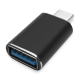 Adapter USB-A auf Type-C, schwarz USB 3.2 Gen1 5GB/s, schnellladef&auml;hig, Alu-Geh&auml;use