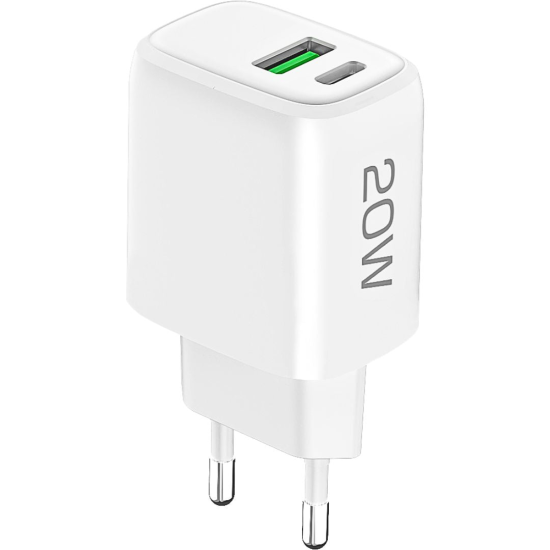 Netzteil Ovin, USB-A FC3 + Typ-C PD20W wei&szlig; Power Delivery, Fast Charge 3, T&Uuml;V / GS-Zertifikat