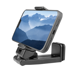 Fontastic Faltbare Allzweck Handyhalterung &bdquo;Hola&ldquo; 360 Grad Drehbare Klemmhalterung, kompakt, sw