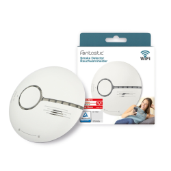 WLAN Rauchwarnmelder wei&szlig; 30m&sup2; &Uuml;berwachungsbereich EN14604 zertifiziert, komp. zu Android, iOS
