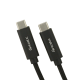 Datenkabel Elox USB Type-C > Type-C 2.0 1m schwarz Stecker Alu-Geh&auml;use Kabel Nylon-Ummantelung