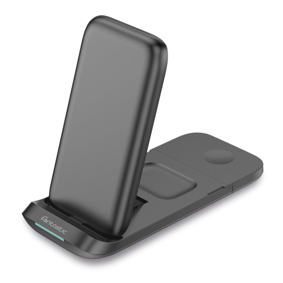 3in1 Induktive Ladestation,15W Fast Charge Wi-Tres komp. Smartphone, Smartwatch, TWS Kopfh&ouml;rer, sw