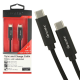 Datenkabel Elox USB Type-C > Type-C 2.0 1m Silber Stecker Alu-Geh&auml;use Kabel Nylon-Ummantelung