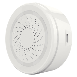WLAN Alarm Sirene wei&szlig;, 90db, 8 Sounds, Alarm-LED komp. zu Android, iOS