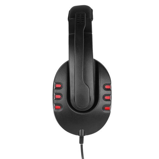 Gaming Headset NoXx, 2M Kabel, schwarz / rot Mikrofon, Lautst&auml;rkeregler, AUX Y-Splitter f&uuml;r PC