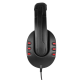 Gaming Headset NoXx, 2M Kabel, schwarz / rot Mikrofon, Lautst&auml;rkeregler, AUX Y-Splitter f&uuml;r PC