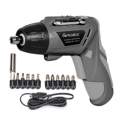 Akkuschrauber mit verstellbarem Griff inkl Zubeh&ouml;r LED-Arbeitslicht, Links- und Rechtslauf, Bitset