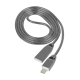 Data Cable Shine MicroUSB 2.0 1.2m Space Grey Connector Cover Al Cable metal braid