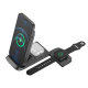 3in1 Induktive Ladestation,15W Fast Charge Wi-Tres komp. Smartphone, Smartwatch, TWS Kopfh&ouml;rer, sw